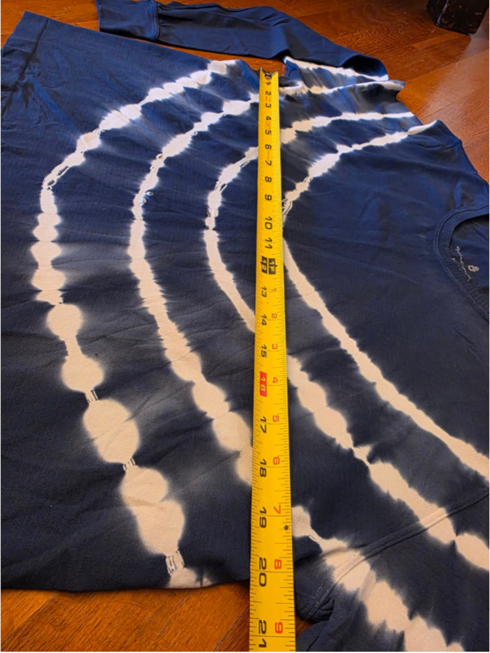 Spiritual Gangster Supernova XS Long Sleeve blue arched shibori pattern Yoga - Picture 4 of 7